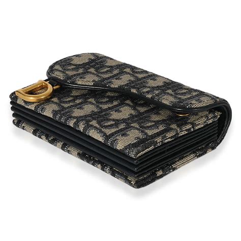 dior long flap wallet|Long Flap Wallet Black Dior Oblique Jacquard .